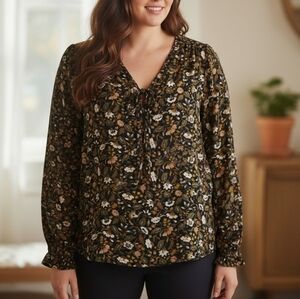 CLEARANCE Knox Rose Floral print Peasant Top